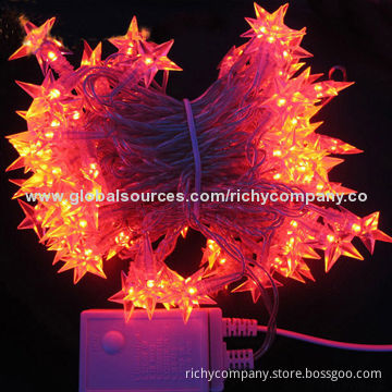 Christmas lights, 10m 100 pentastar LEDs string light